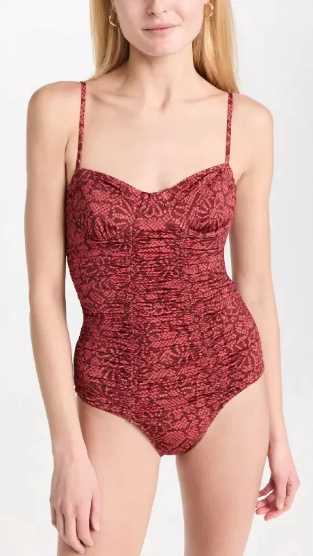 Women's Trendy Casual Clothes Bahia Maillot One Piece In Gladiola Red