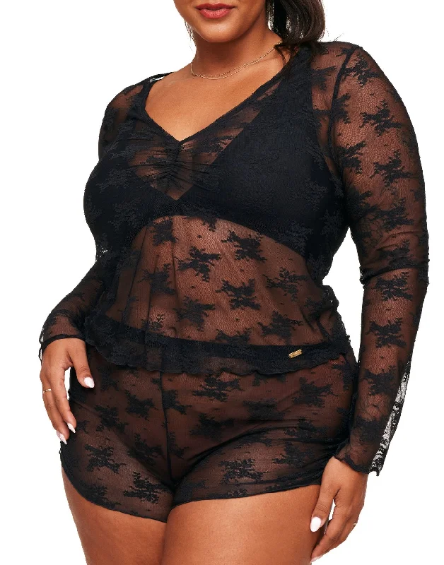 Women's Wardrobe Apparel Gwendlyn Women's Plus-Size Lace Top And Shorts Set