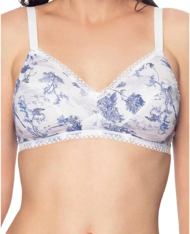 Elegant Women's Attire Reve De Joy Non Wire Bra In Bleu