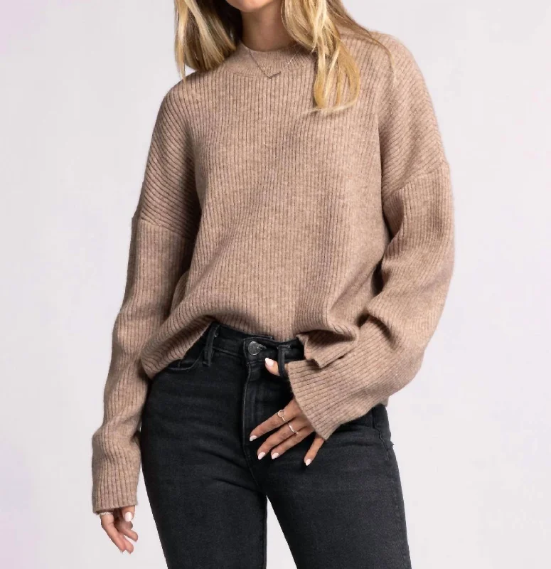 Timeless Women's Clothes Lana Sweater In Heather Mocha