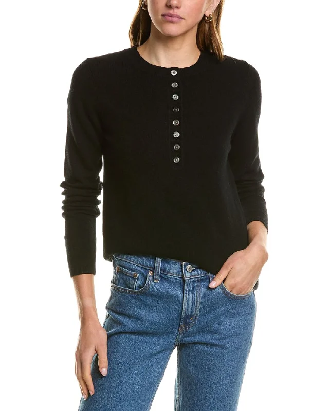 Chic Clothing For Women InCashmere Henley Cashmere Sweater