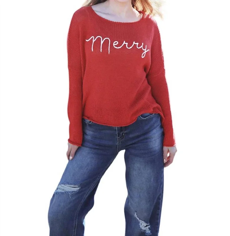 Women's Evening Garments Merry Sweater In Red