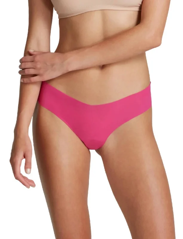 Women's Clothing With Trendy Designs Invisible Rib Thong In Pink