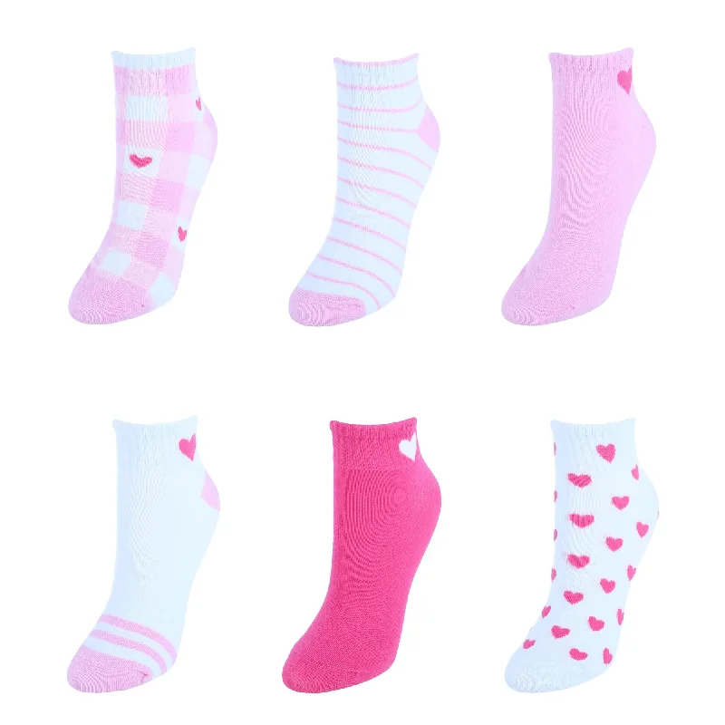 Women's Vintage Clothes Women's Low Cut Heart Comfortable Socks (6 Pair Pack)