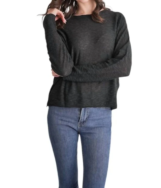 Women's Fashion-Forward Apparel Sandcastle Sweater In Coal