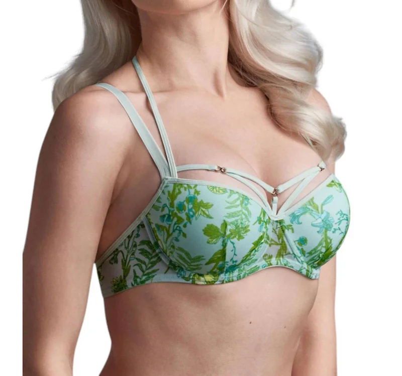 Women's Holiday Clothing Sale Jardin Des Herbs Padded Balcony Bra In Soft Green