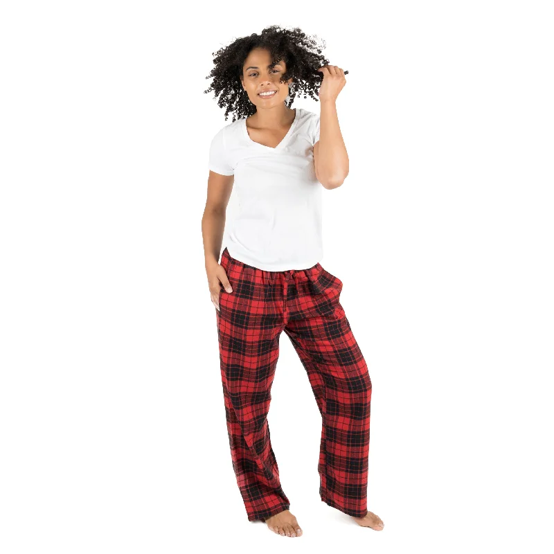 Women's Holiday Clothing Christmas Womens Flannel Pajama Pants Plaid