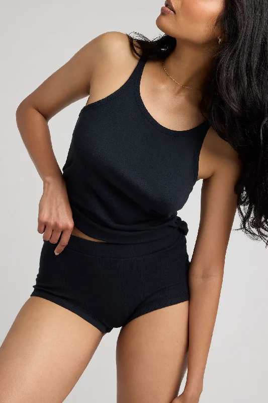 Women's Apparel Pointelle Lounge Short in Black