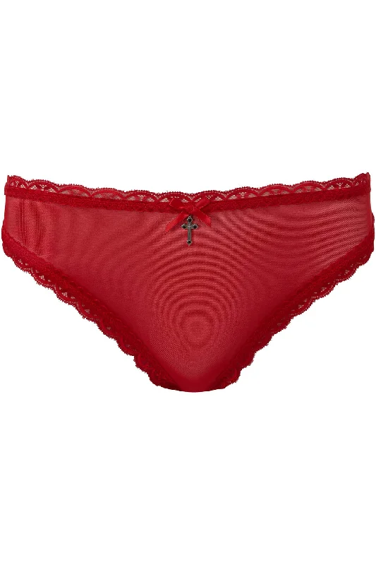 Women's Outfit For The Office She Bites Lace Panty [SCARLET]