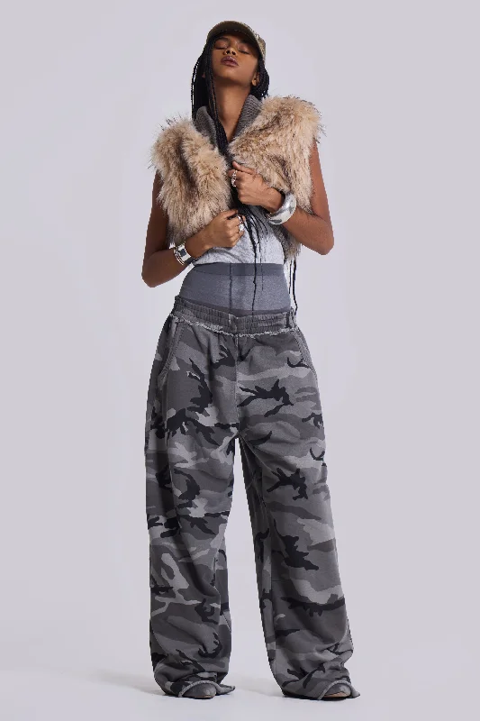 Women's Clothes For Outdoor Events Black Baggy Camo Monster Joggers