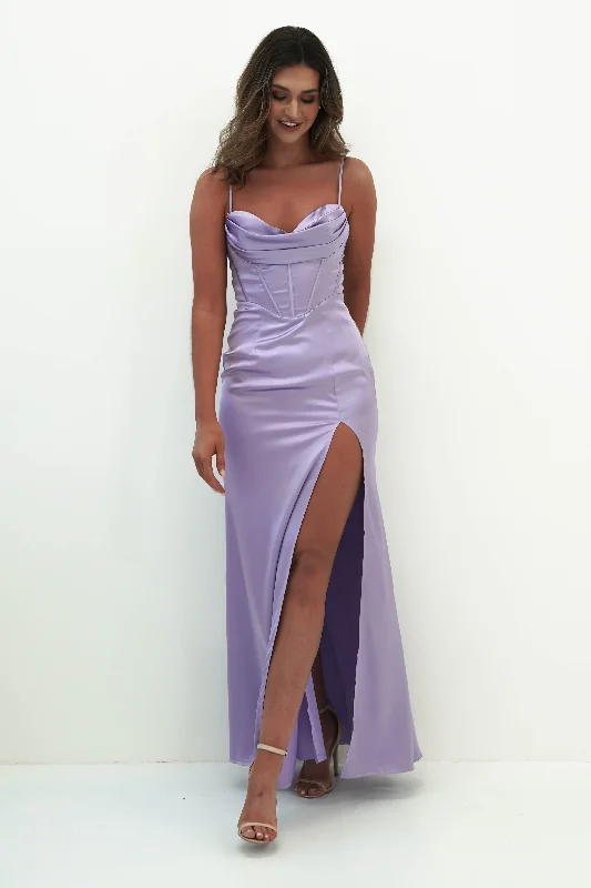 Clothing Store Ziah Soft Satin Gown | Lavender