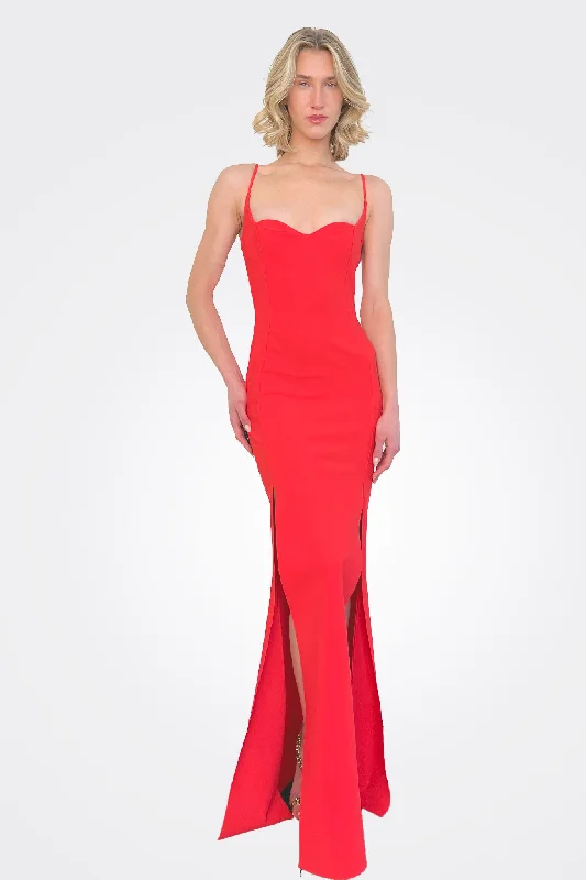 Women's Wedding Apparel Youssef Long Gown - Geranium