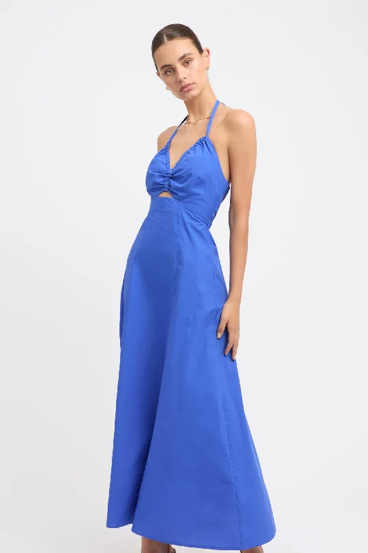 Women's Outfit Poplin Halter Dress