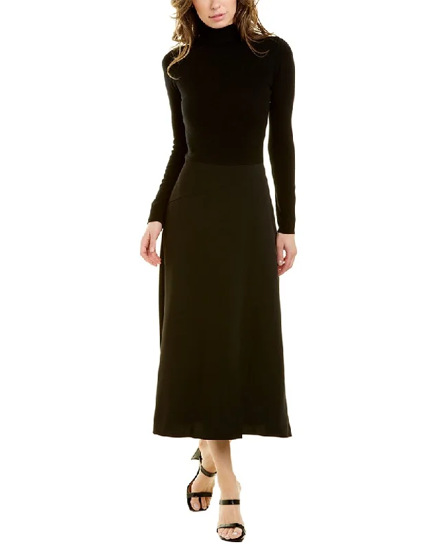 Affordable Women's Clothing Vince Mixed Media Wool & Cashmere-Blend Open-Back Dress