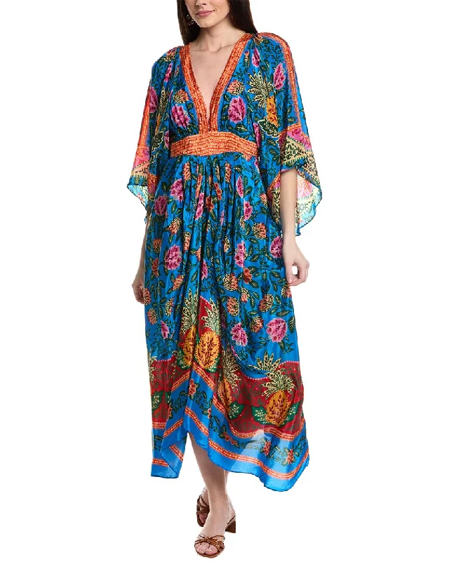 Women's Functional Outdoor Garments FARM Rio Pineapple Garden Maxi Kaftan Dress