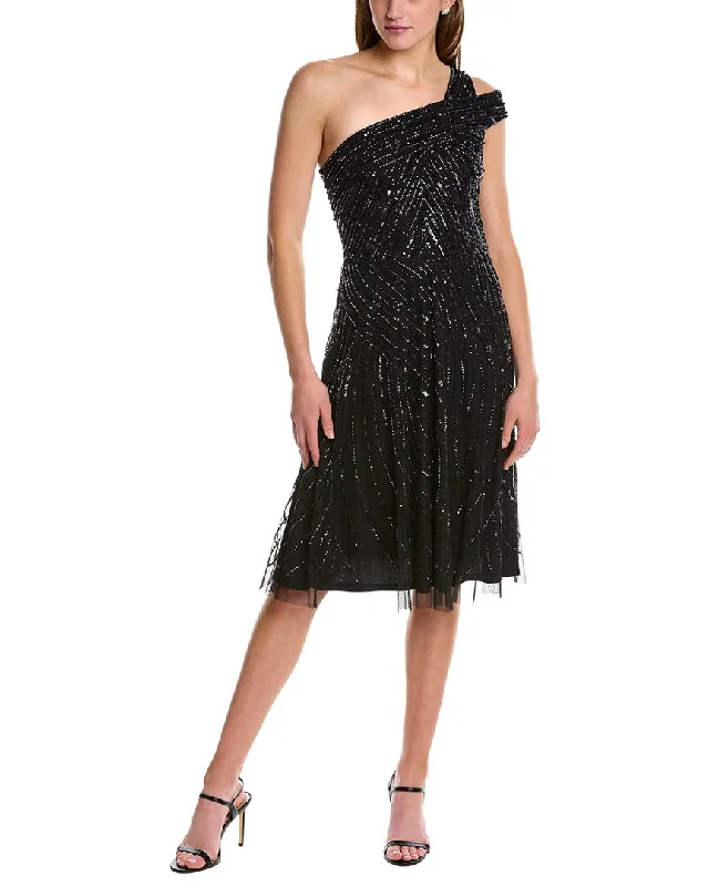 Women's Charming Outfit For Events Adrianna Papell One-Shoulder A-Line Dress