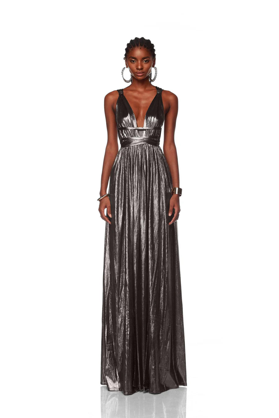 Trendy Athleisure Clothing For Women Goddess Gown - Silver
