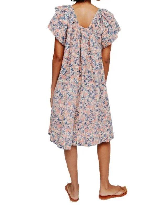 Comfortable Loungewear for Women Seville Ruffle Dress In Geranium