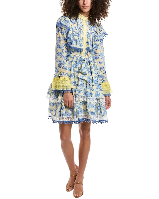 Women's Floral Print Outfit Beulah Tiered A-Line Dress