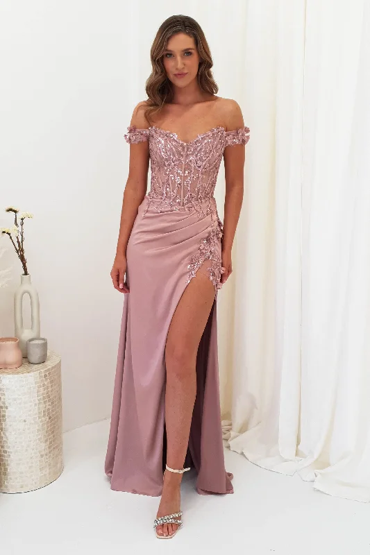 Chic Women's Clothing Online Khacy Embellished Gown | Mauve