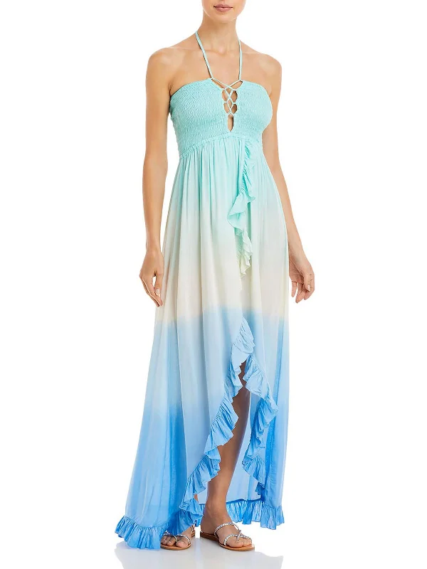 Women's Online Boutique Flynn Womens Smocked Long Halter Dress