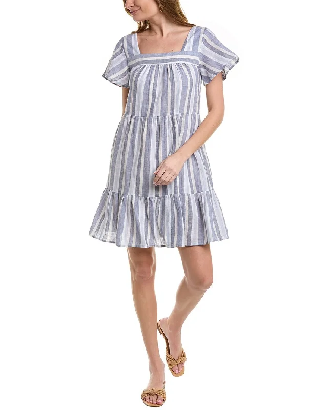 Women's Activewear Garments beachlunchlounge Linen-Blend A-Line Dress