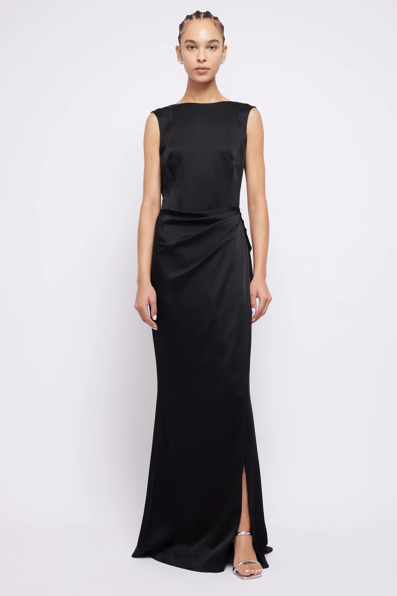 Women's Transitional Outfit Tommy Open Back Gown - Black