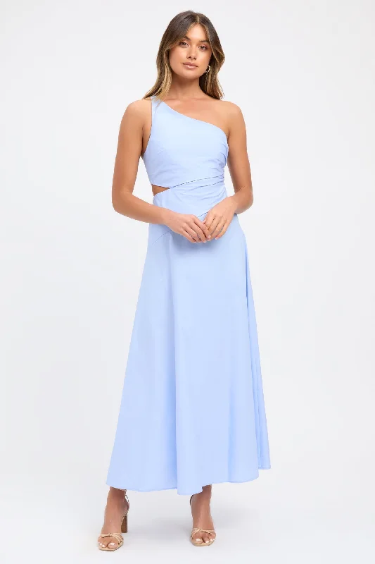 Flash Sale Online Poplin One Shoulder Dress