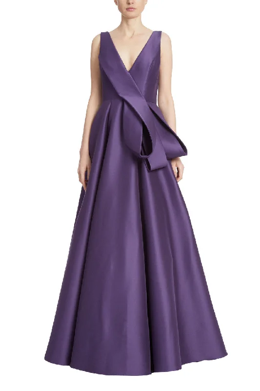Women's Evening Wear for Special Occasions Loop Bow Ballgown - Eggplant