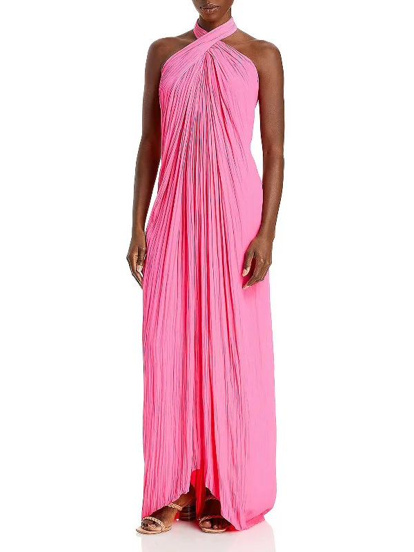 Clothing Woman Rio Womens Open Back Maxi Halter Dress