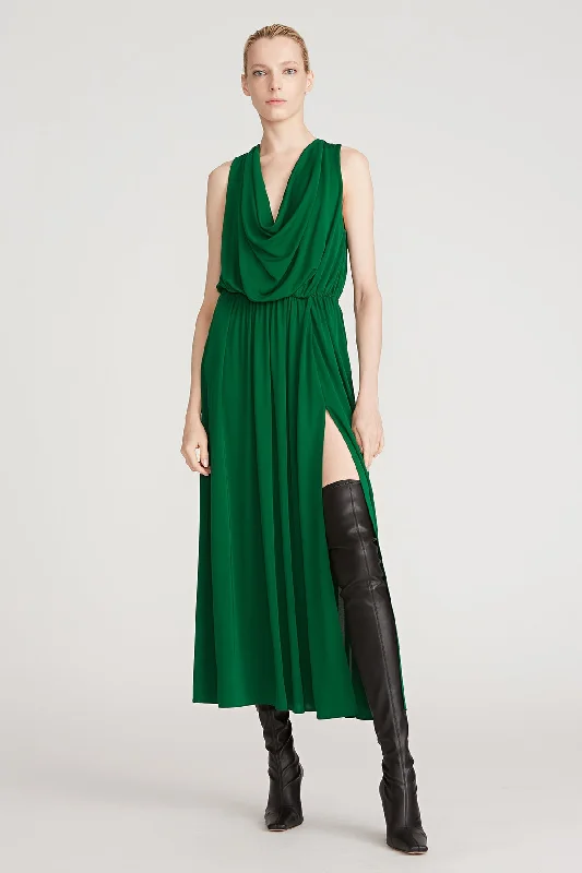 Comfortable Women's Apparel Karina Matte Jersey Gown - Jade
