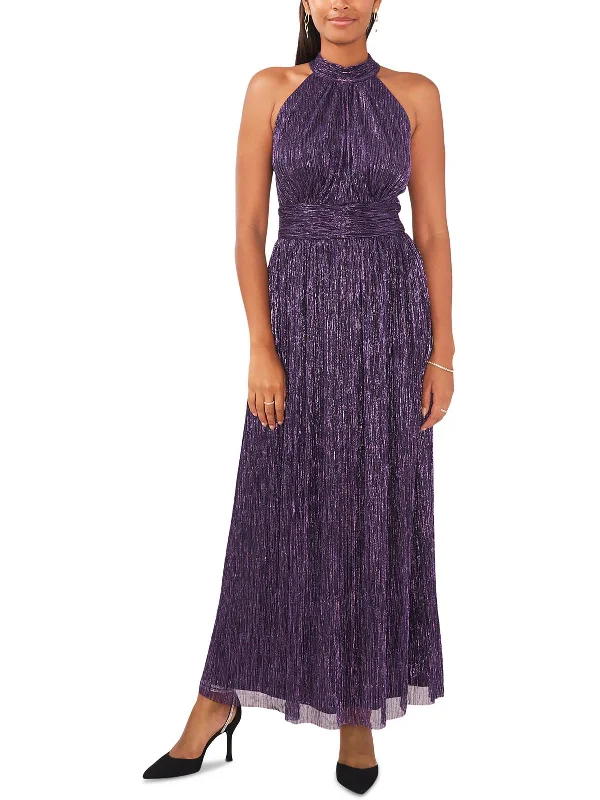 Effortless Chic for Women Womens Metallic Halter Dress