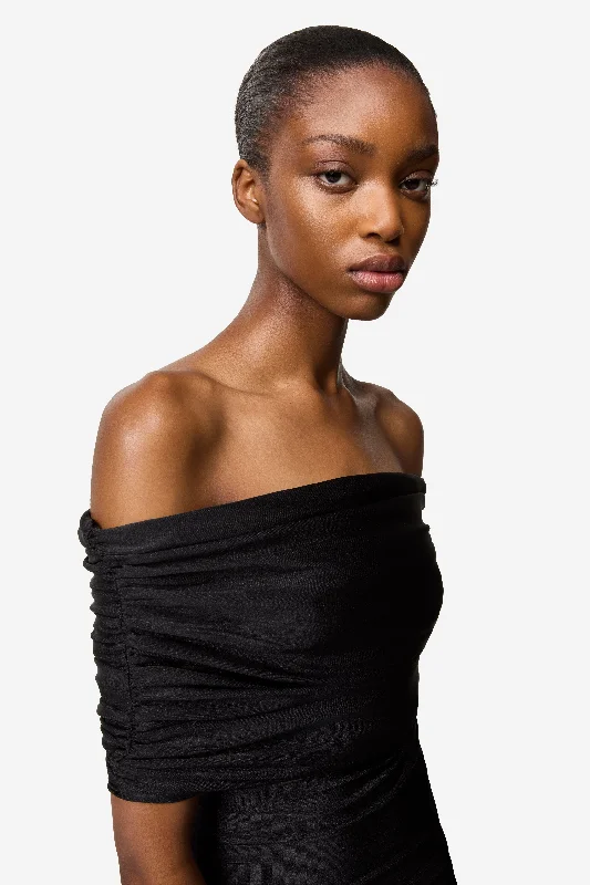 Women's Clothing for Every Season and Trend Pleated Off-Shoulder Dress