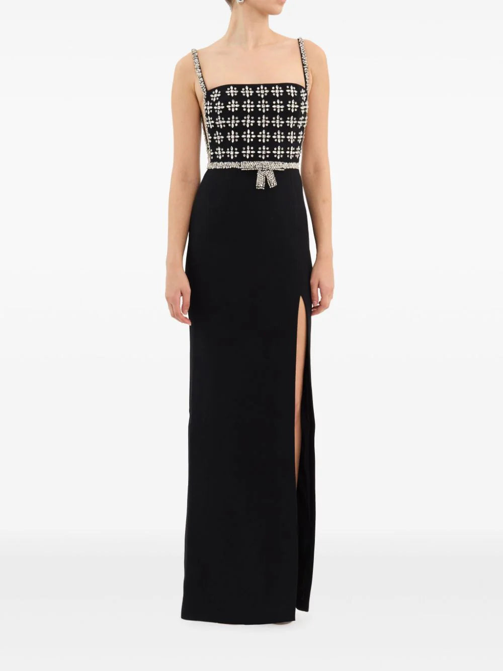 Women's Fashion Clothing Rina Split Gown - Black
