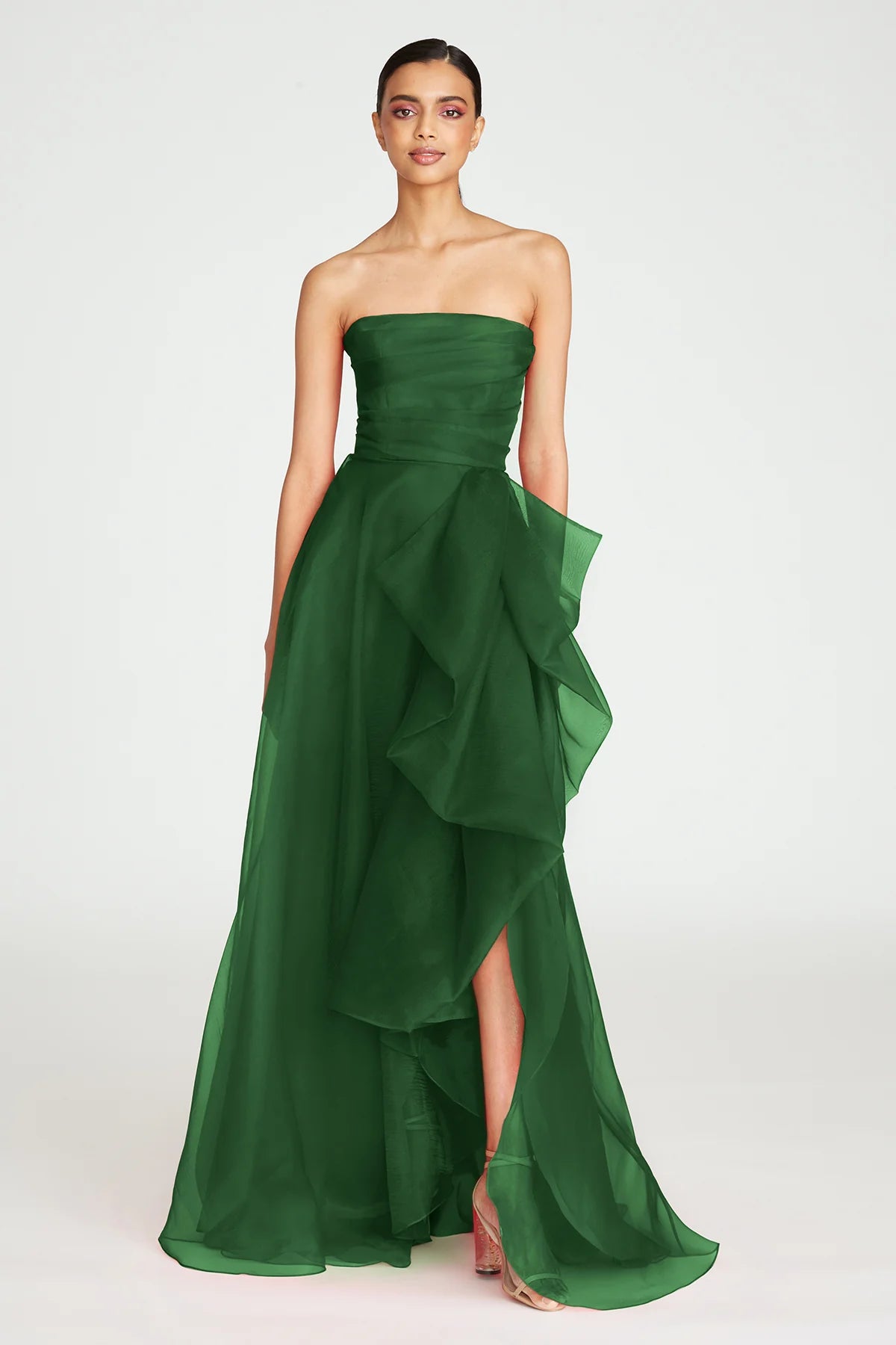 Women's Work Apparel Teresa Strapless Draped Gown - Thorn