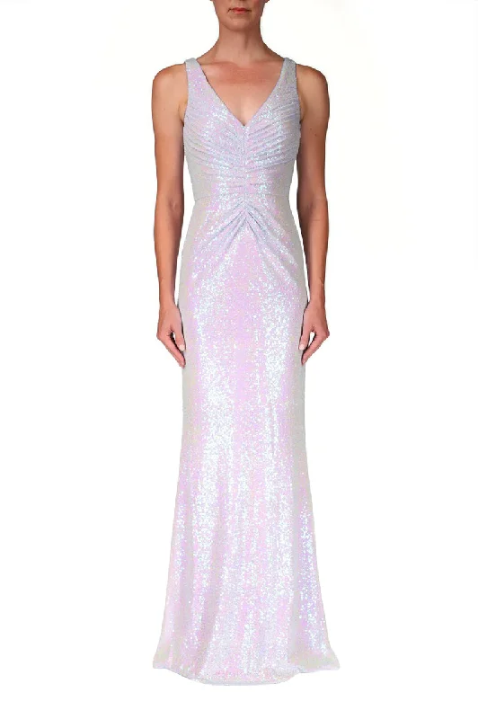 Fashion Women's Clothing Sparkling Mermaid Sequin Gown - Blue