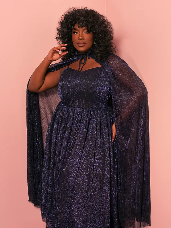 Flash Sales This Week LABYRINTH™ Jareth Gown With Matching Cape in Midnight Blue