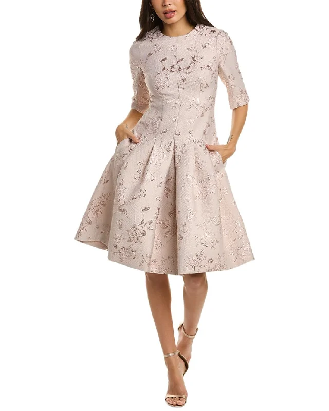 Clothes Woman Teri Jon by Rickie Freeman Jacquard A-Line Dress