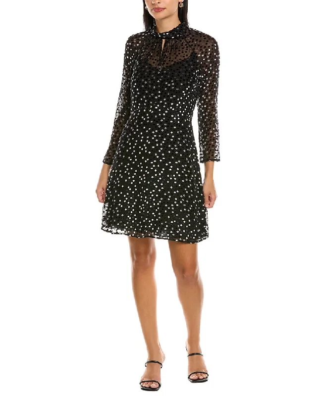 Women's Clothing For Travel Rebecca Taylor Velvet Dot A-Line Dress