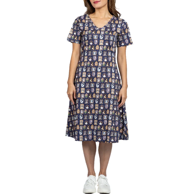 Women's Office Outfit Women Authors A-Line Dress (No Waist Seam)