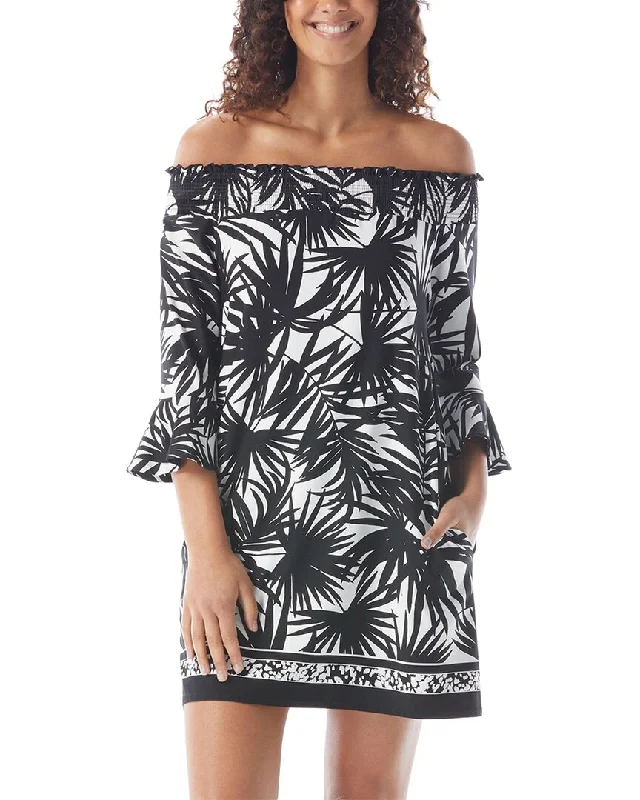 Luxury Women's Clothing Beach House Smocked Off The Shoulder Dress