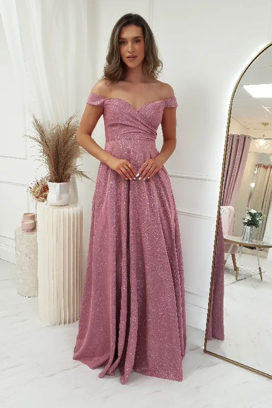 Women's Outfit Kristen Glitter Detail Gown | Rose