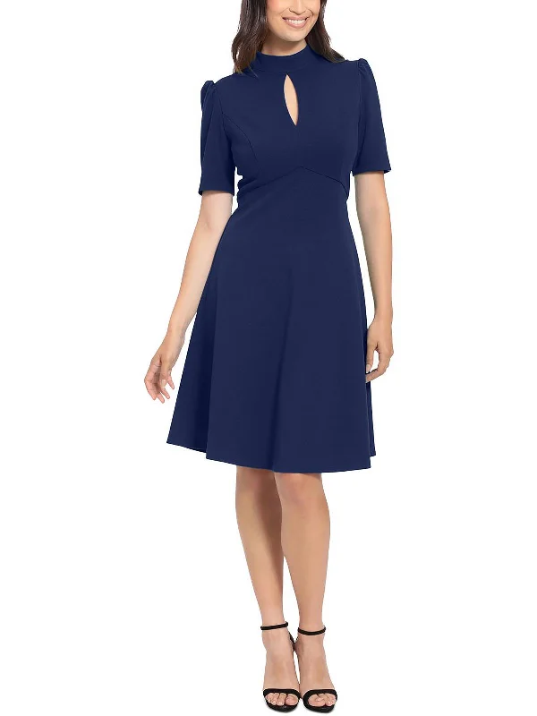 Women Wear Boutique Petites Womens Keyhole Mini Wear to Work Dress