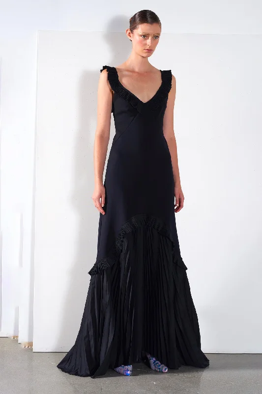 Casual Fashion Trends for Women Asagao Gown - Black