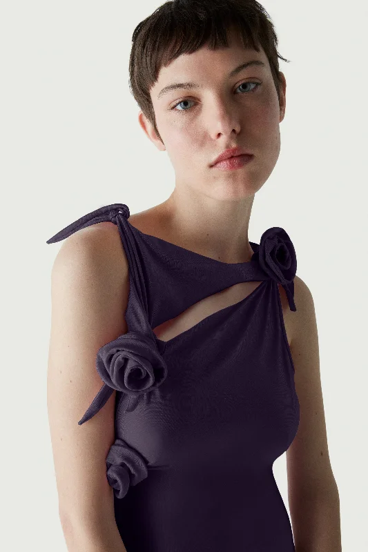 Women's Trendy Outfit Asymmetric Flower Gown