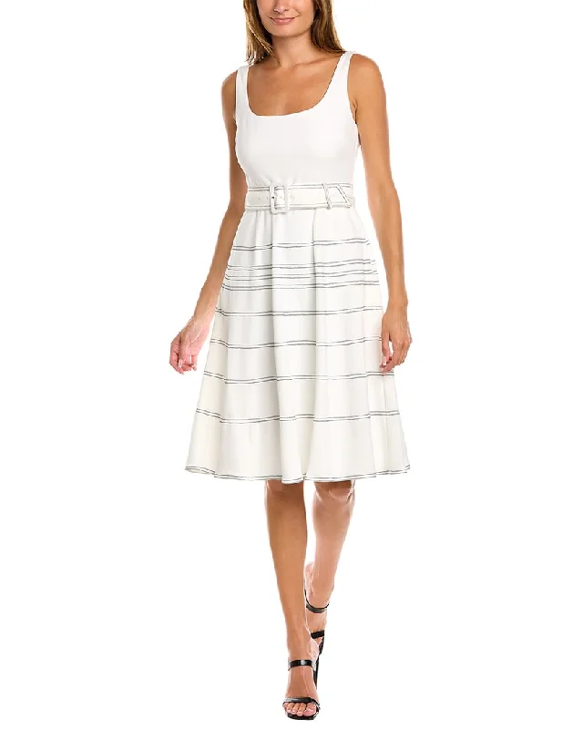 Stylish Clothes For Women KARL LAGERFELD Embroidered A-Line Dress