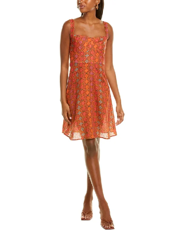 Flash Sales Today Saloni Rachel Linen A-Line Dress