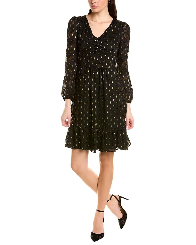 Women's Athletic Clothes London Times Bishop Sleeve A-Line Dress