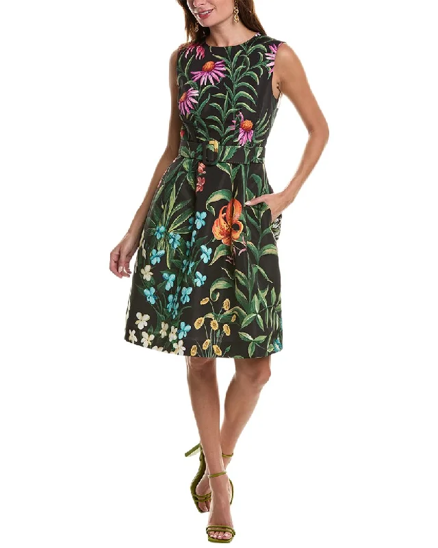 Trendy Boutique Online Oscar de la Renta Silk-Lined A-Line Dress