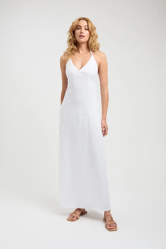 Women's Formal Event Attire Tahiti Tied Halter Dress